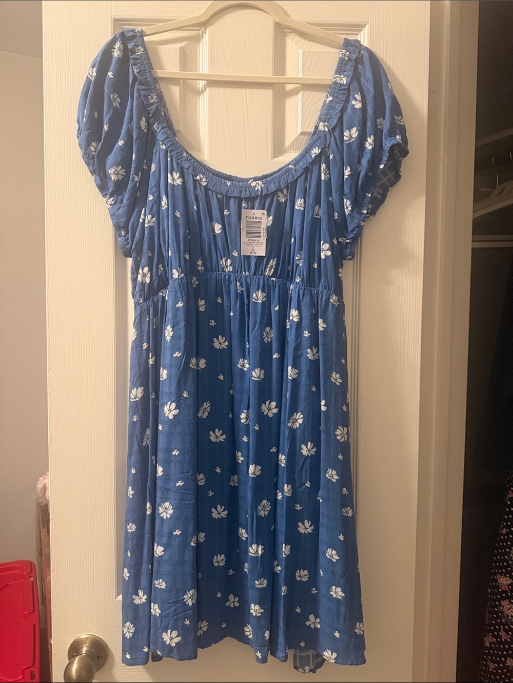 Blue Floral Mini Dress - Women